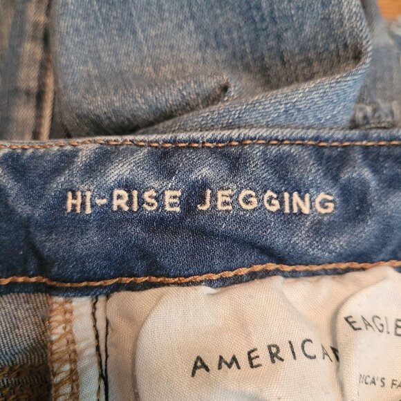 American Eagle Jeans 6 R Jegging Next Level Stretch Hi Rise Raw Hem - Picture 5 of 11